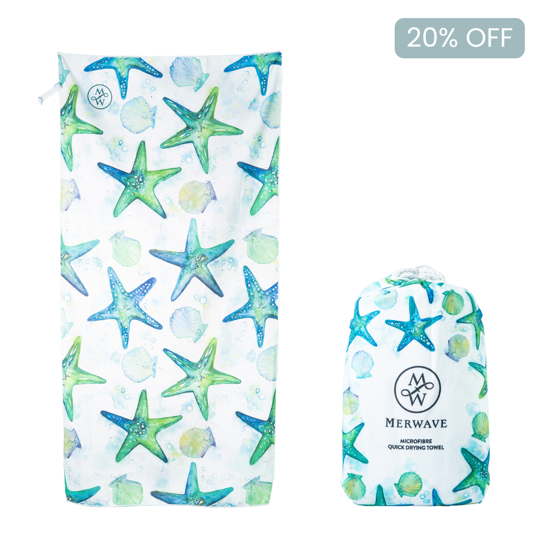 Beach/Bath Microfibre Towel - Turquoise Tide