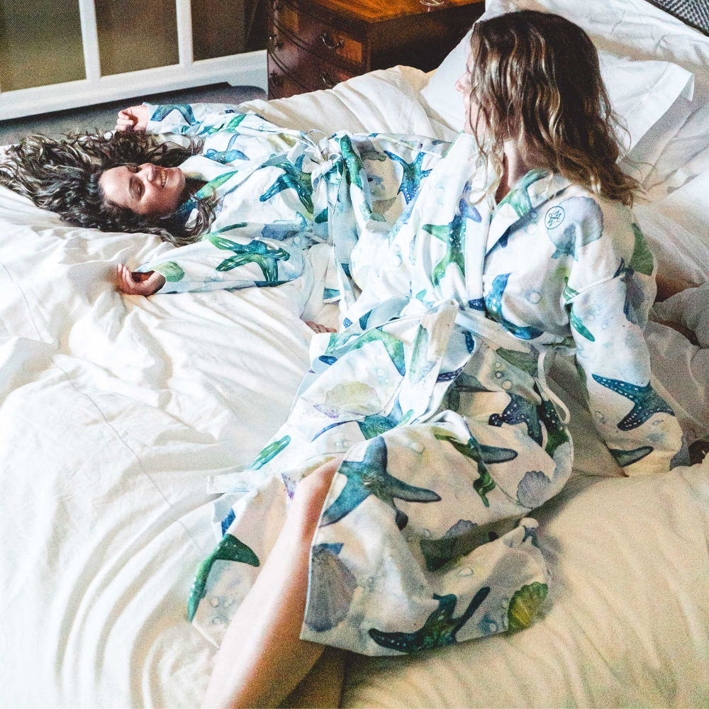Luxe Bath Robe - Turquoise Tide