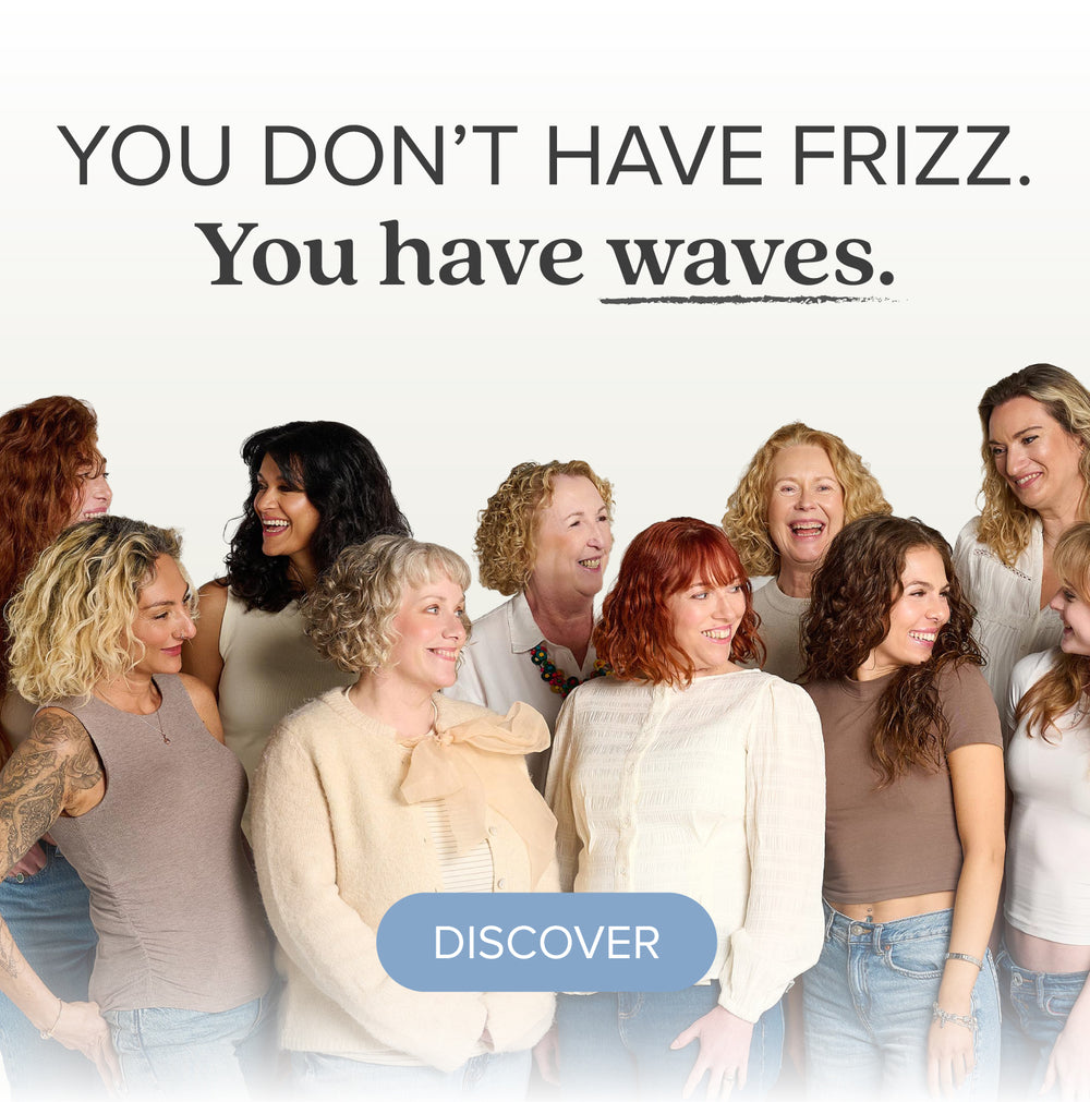 Wavy hair women styled with Merwave