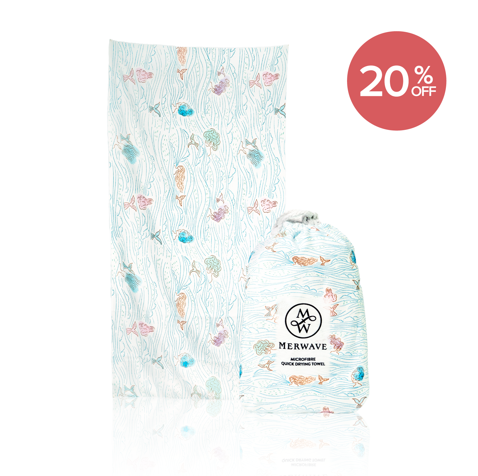 Beach Bath Microfibre Towel Mermaid